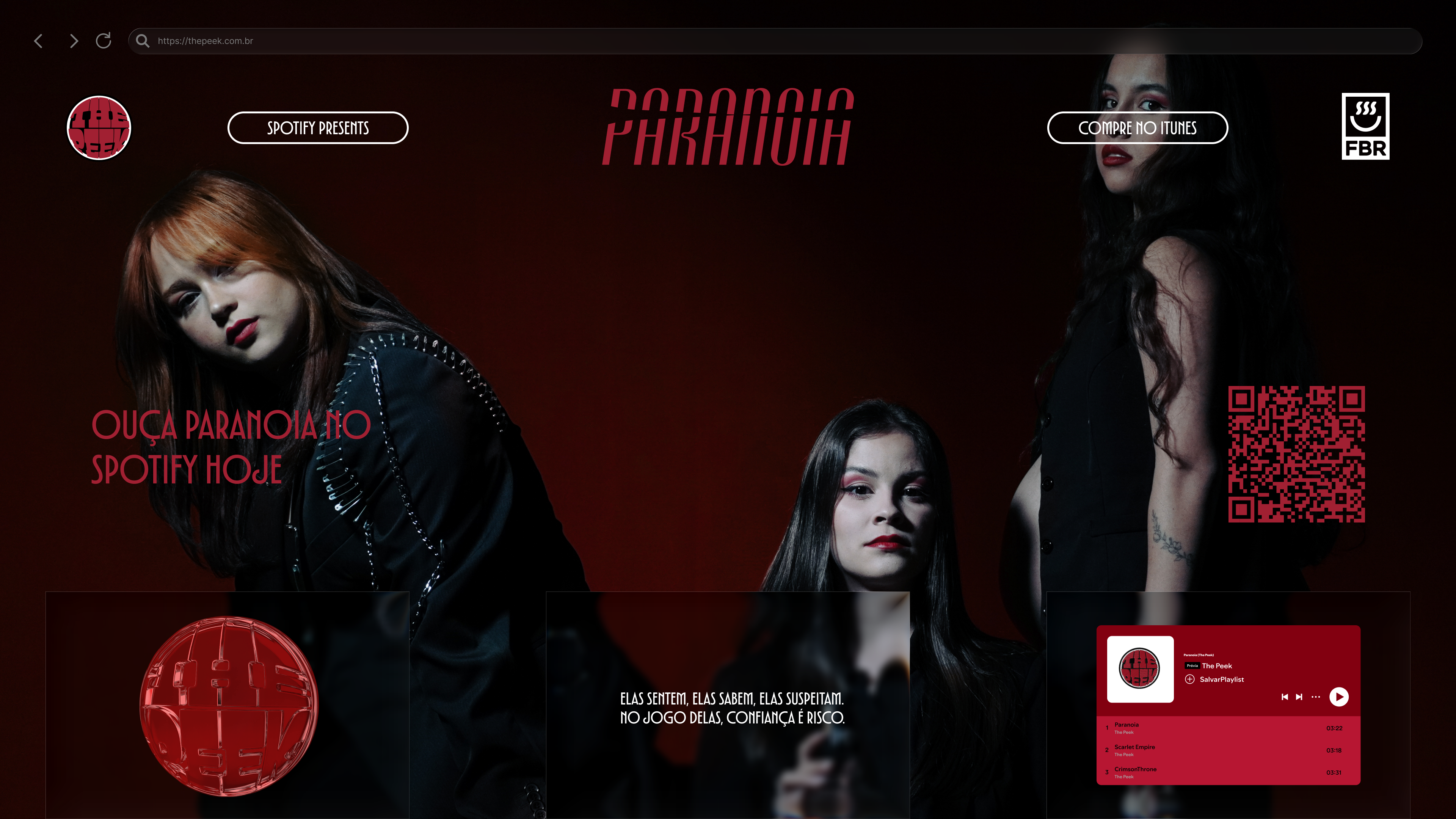 Paranoia — Apresentação Behance_Landing Page